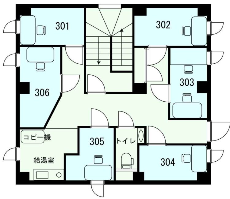 渋谷神泉オフィスの3Fのフロアマップ