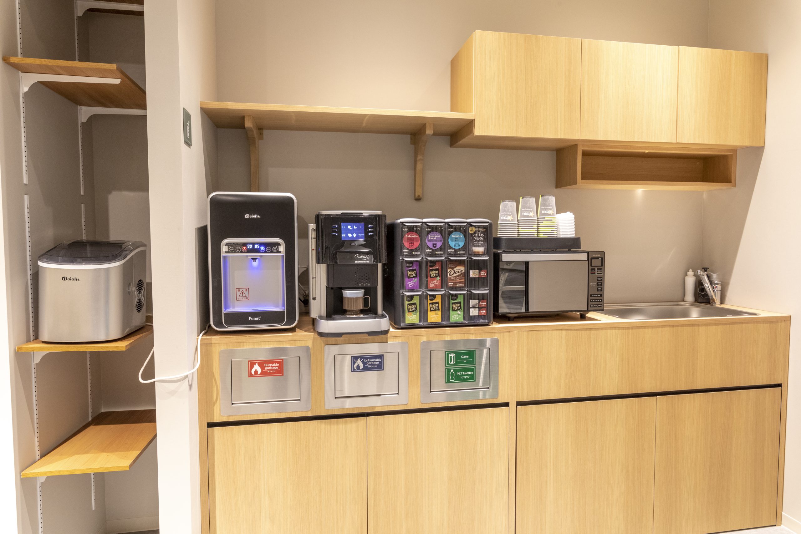 充実のドリンクコーナー